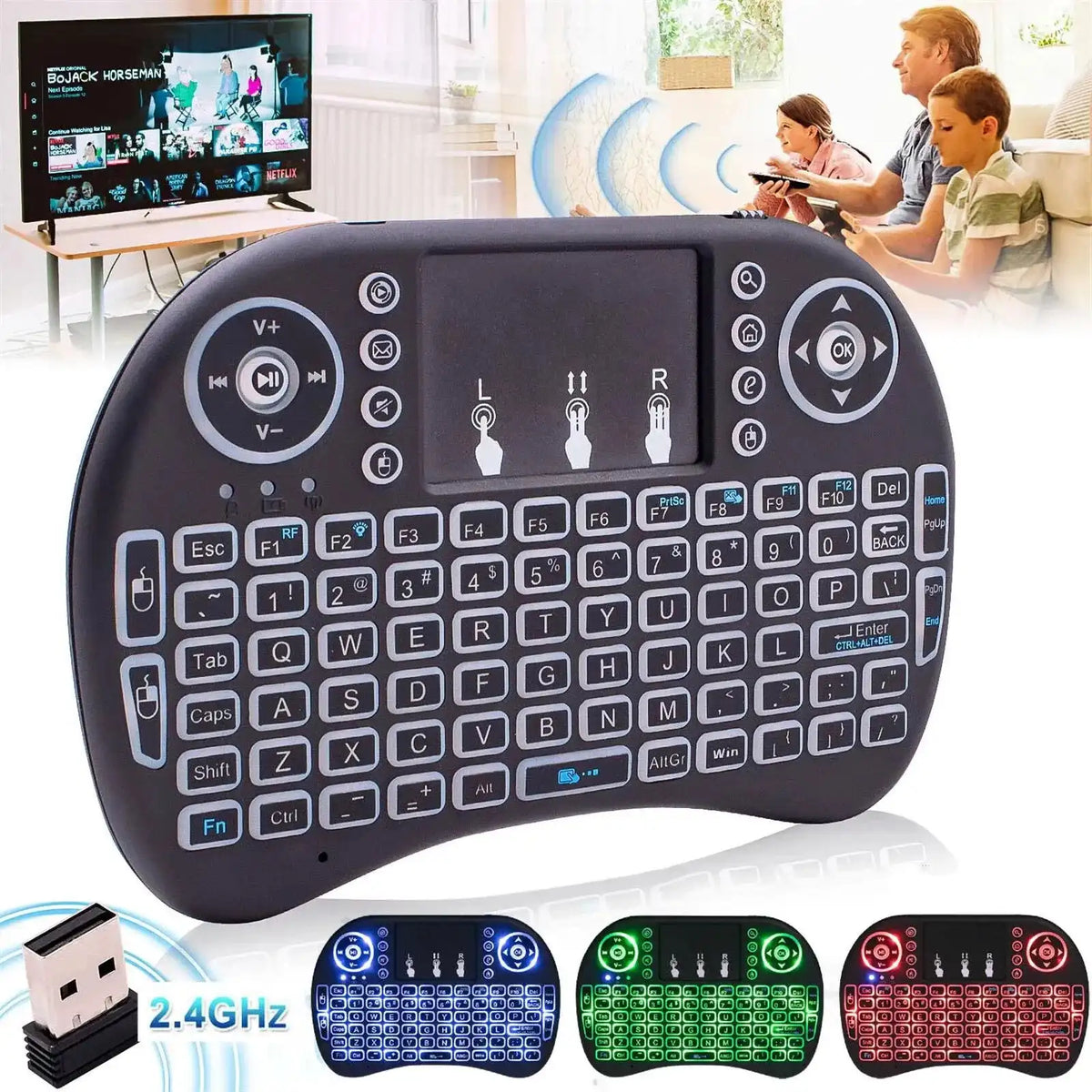 Clavier Compact Rechargeable pour Android TVBox et Ordinateur Portable
