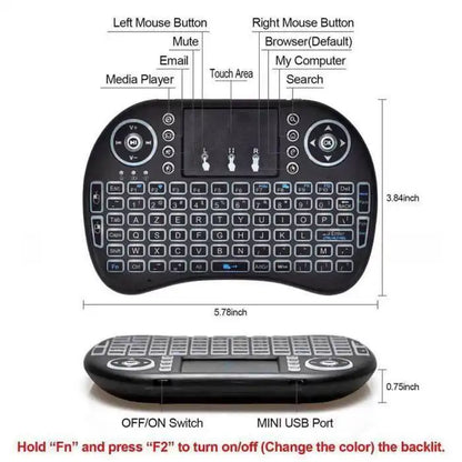 Clavier Compact Rechargeable pour Android TVBox et Ordinateur Portable
